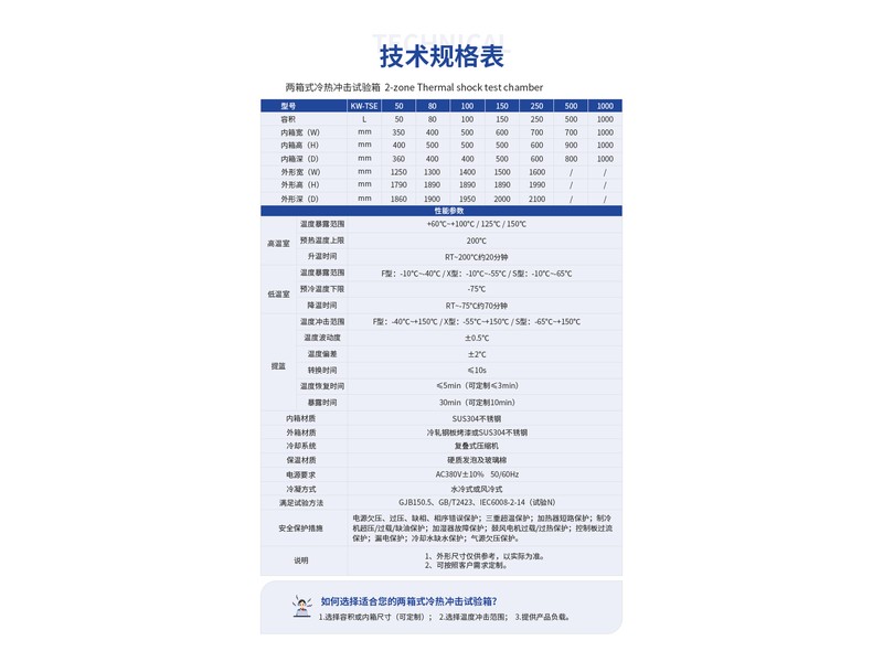 两箱式冷热冲击试验箱